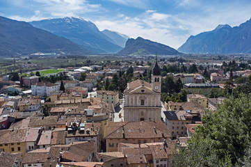 panoramic view of town Arco, Italy