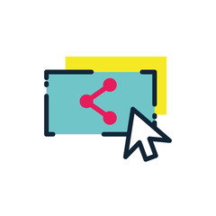 Isolated share and cursor vector design