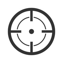 Sniper scope vector isolated on the white background. Target icon illustration, optical sight