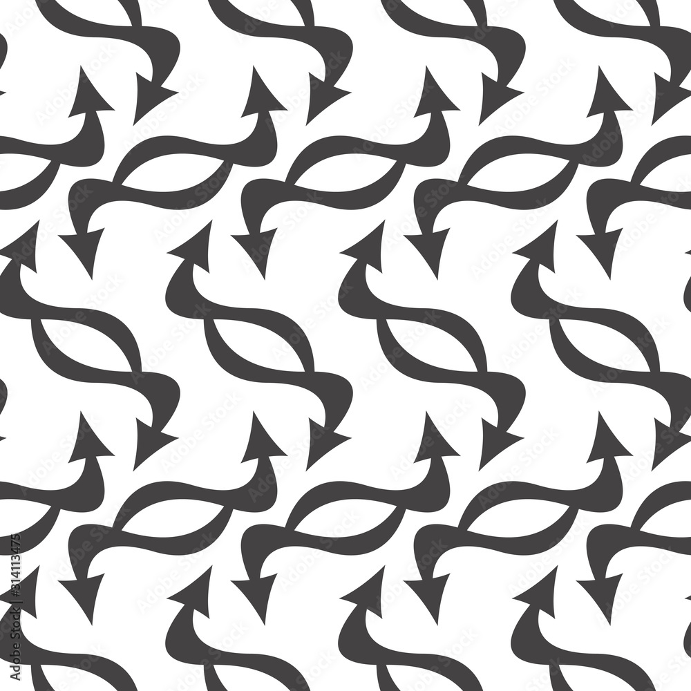 Poster refresh and reload arrows icon background. seamless pattern for interface design.
