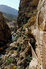 Part of El Caminito del Rey or the King's Little Path, once the most dangerous footpath in the world
