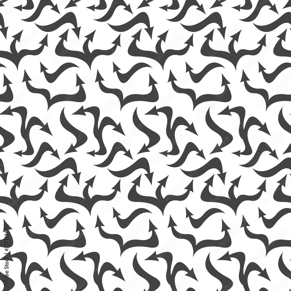 Poster refresh and reload arrows icon background. seamless pattern for interface design.