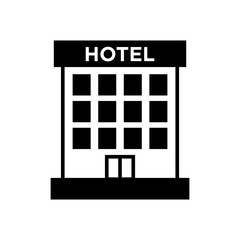 Hotel icon design. Hotel icon in modern flat style design. Vector illustration.