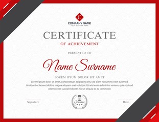 Modern and creative certificate template with luxury and modern pattern,diploma,Vector illustration