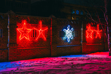 burning christmas stars