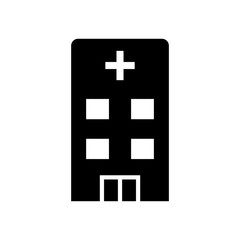Obraz premium Hospital Building Icon Vector Logo Design Template