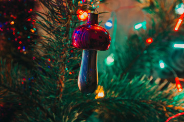 christmas toy mushroom