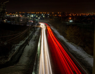 light stream from a car