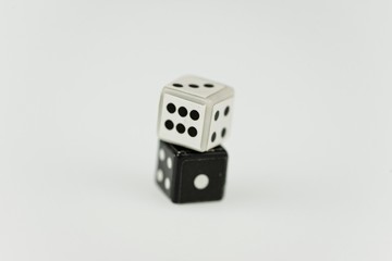 two dices on white background