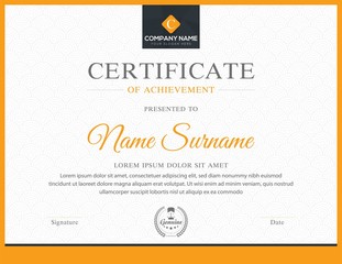 Fototapeta premium Blue Beautiful Certificate