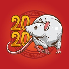 Mouse walking premium vector