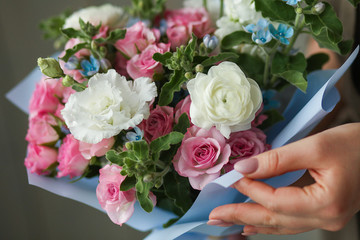 bride with bouquet