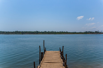 Obraz premium jetty on the lake