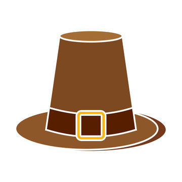 Isolated pilgrim hat icon