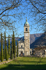 Kirche Sant'Abbondio, Gentilino bei Lugano, Tessin, Schweiz
