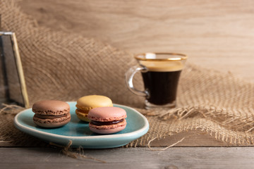 Assortment of homemade macaroons following a French bakery recipe