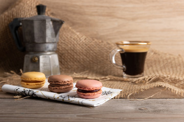 Assortment of homemade macaroons following a French bakery recipe