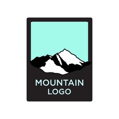 Mountain logo, elegant mountain vector logo design illustrator eps.