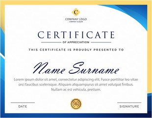 Golden Creative certificate design