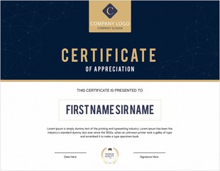 Abstract Creative certificate design