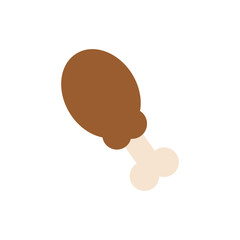 Isolated turkey leg icon