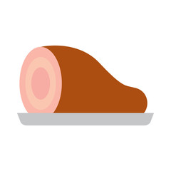 Isolated turkey leg icon