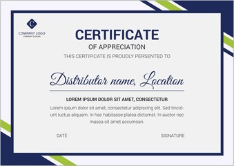 Art Certificate of Appreciation template.Trendy geometric design. Layered eps10 vector.