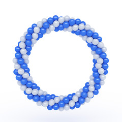3d render of round circle balloons gate entrance