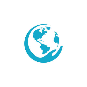 Global care logo vector. Global care icon. global vector stock image
