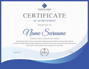Modern Certificate. Template diploma currency border. Award background Gift voucher. Vector illustration.