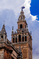 Fototapeta na wymiar Top Giralda Sevilla Cathedral. Andalusia, Spain.