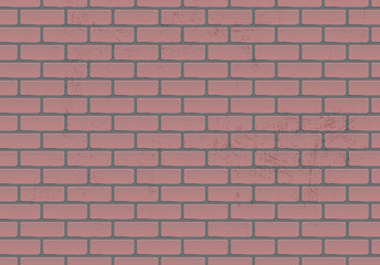 Red brick wall background. Abstract poster design. Vector illustration.