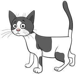 funny spotted cat cartoon animal character