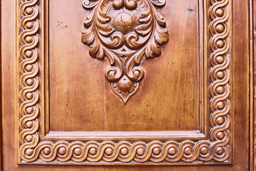 detail of old wood door texture background