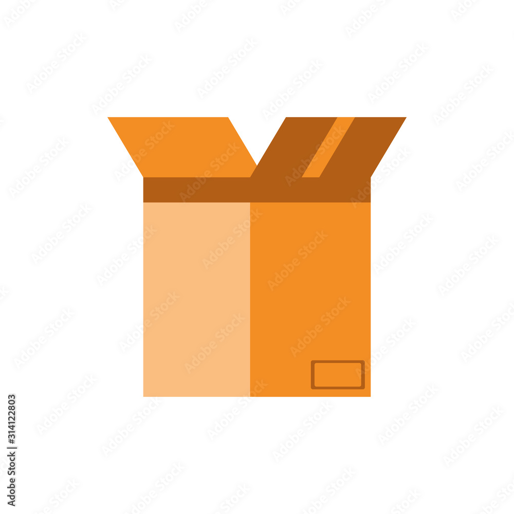 Poster Isolated delivery open box vector design