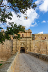 entrance gate to Mdina the silent city