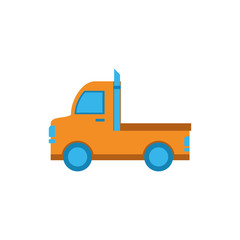 Isolated delivery truck vector design