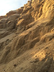 mountains of river sand