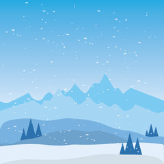 Naklejka premium Beautiful winter landscape