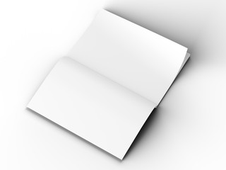 Magazine with open cover. Vertical A4 format. 3d illustration.