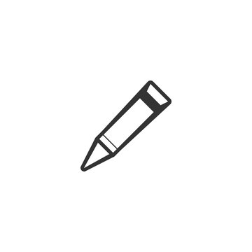 Pencil icon. List edit button. Logo design element