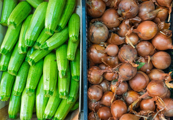 Organic Onion & Zuccini from the south of Italy