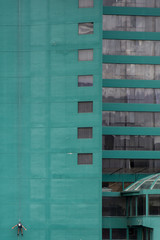 Geometric color elements of the building facade