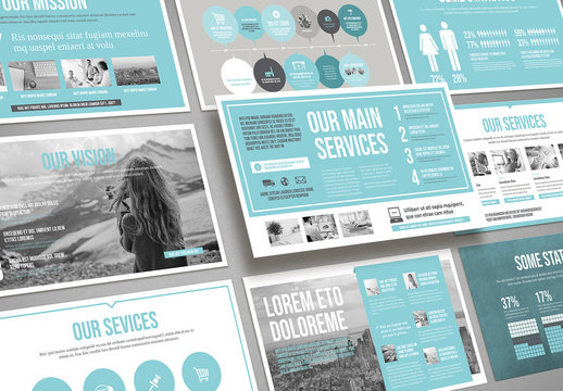 Pale Blue and Light Gray Presentation Layout
