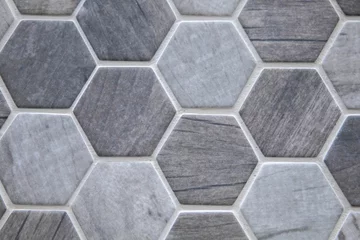 Behang Marmeren hexagons Naadloze zeshoekige zeskantige keramische tegels voor woningverbetering en renovaties en nieuwe constructievloeren en backsplash-opties