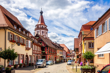 Niggelturm und Altstadt, Gengenbach, Schwarzwald, Deutschland