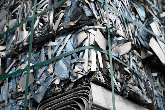 Aluminium Schrott aus Blechabf&auml;llen