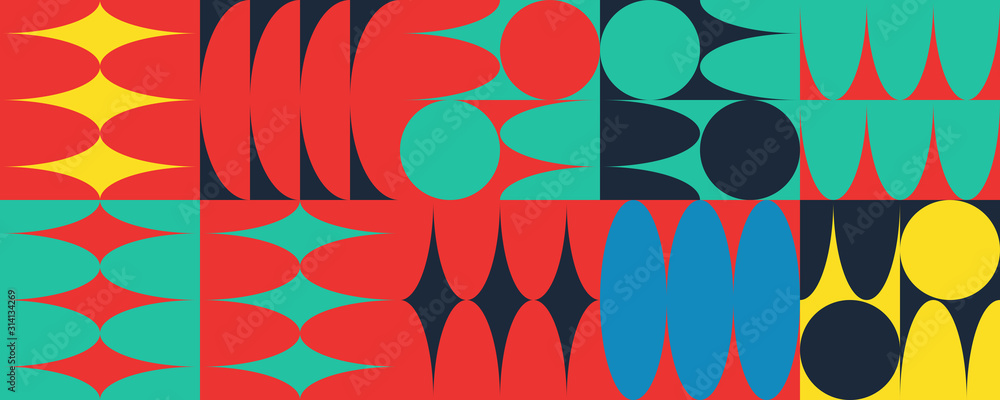Poster minimal vector geometric pattern design