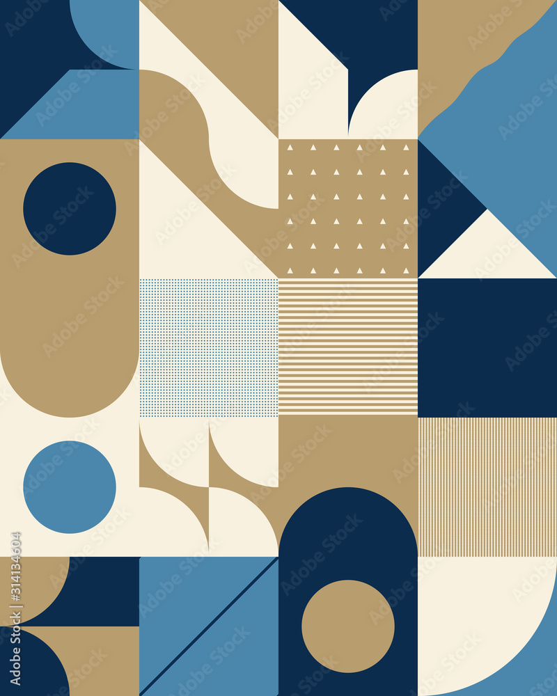 Poster minimal vector geometric pattern design