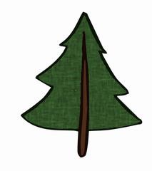 cartoon tree with texture